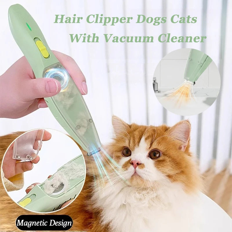 2 in 1 Professional Hair Clipper & Vacuum Cleaner for Pet Grooming