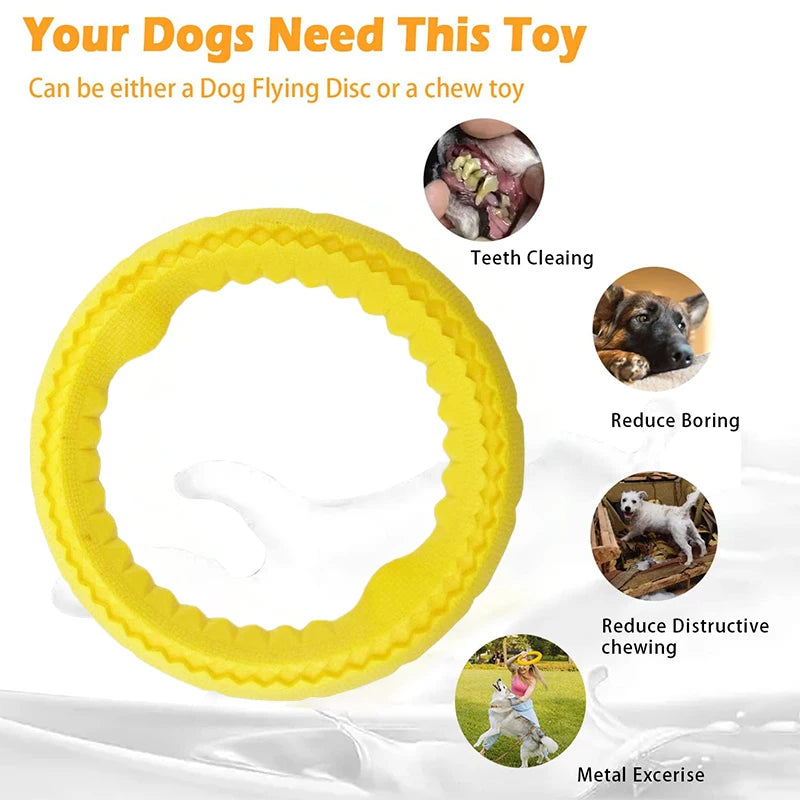 Interactive Dog Ring Toy for Chewing, Fetch, and Training