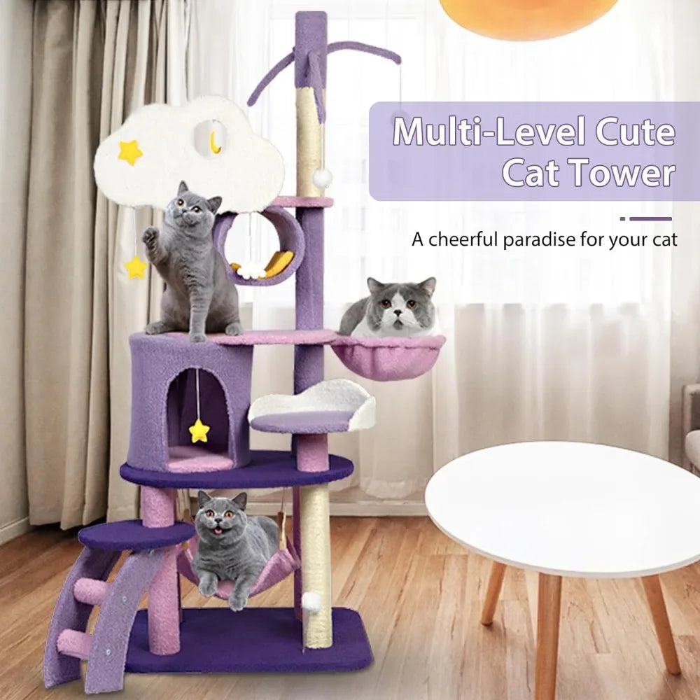 Cat Tree Tower & Toys for Indoor Cats