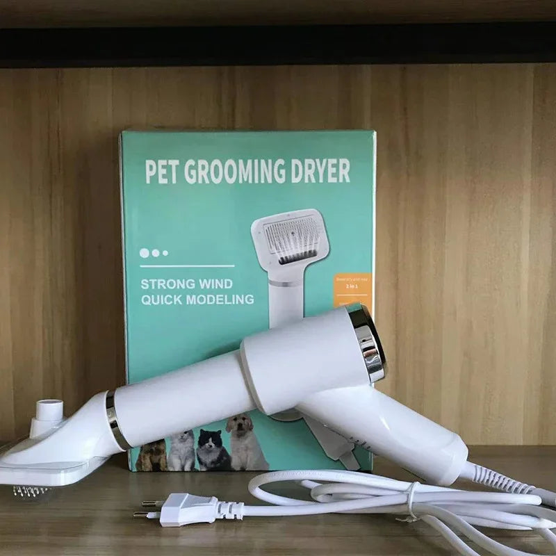 2-In-1 Pet Dog Dryer and Comb Brush Kitten Cat Hair Grooming Kit