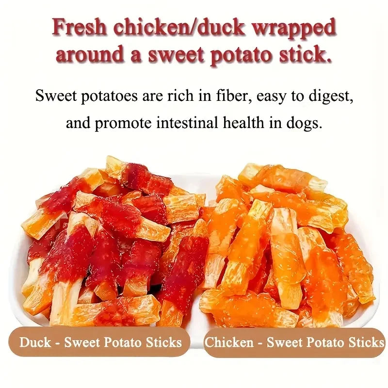 200g Dog Treats - Chicken/Duck & Milk/Sweet Potato, Healthy for All Dog Sizes