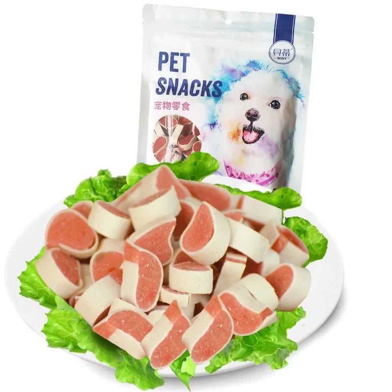 Dog Snacks Chicken Cod Sandwich 400g Sushi Granules Dried Pork Strips Calcium