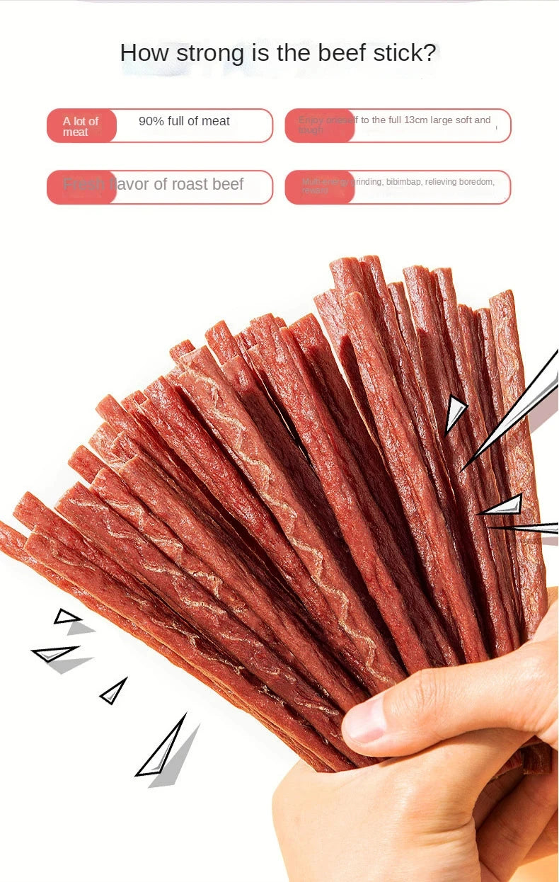 Pet Dog Beef Sticks 300g - Training Treats for Small Dogs