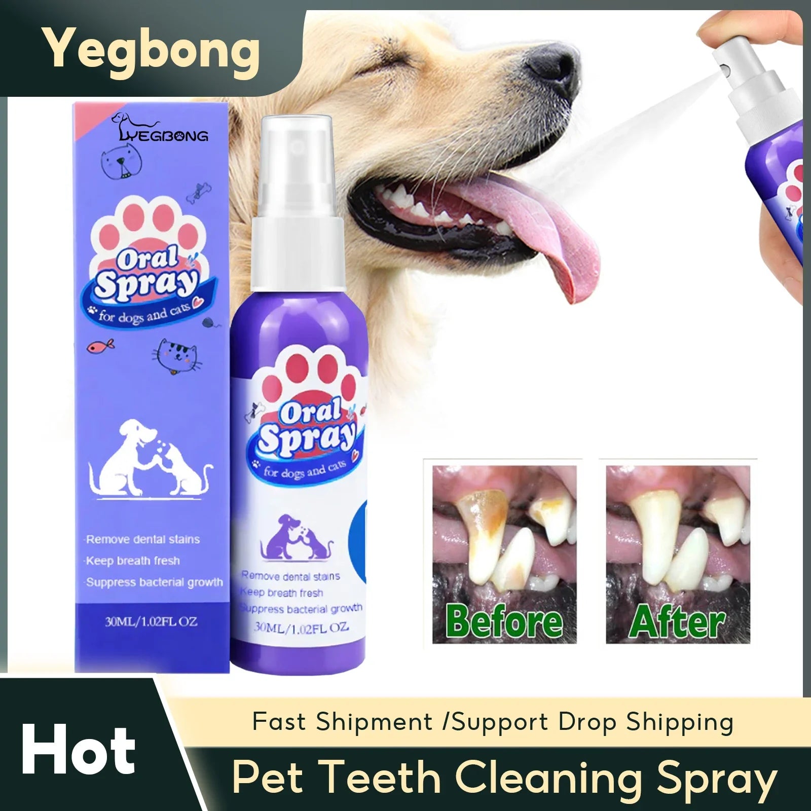 Dog Cat Teeth Cleaning Spray