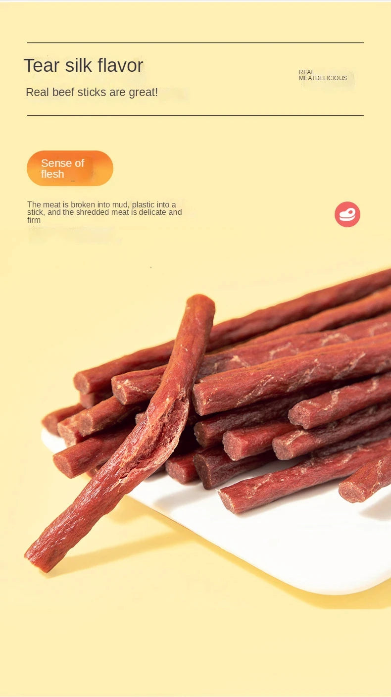 Pet Dog Beef Sticks 300g - Training Treats for Small Dogs